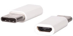 Micro USB - Type-C átalakító adapter fehér