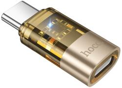 hoco. Adapter USB C - Lightning Hoco UA36D átlátszó arany