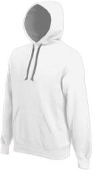 Kariban Férfi kapucnis pulóver Kariban KA446 Men'S Contrast Hooded Sweatshirt -3XL, White/Fine Grey