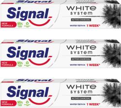 Signal Triopack White System Active Charcoal 75 ml (3x8720181472626)