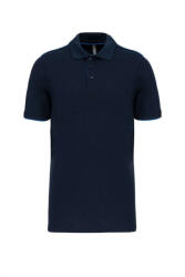 Designed To Work Férfi galléros póló Designed To Work WK270 Men'S Short-Sleeved Contrasting Daytoday polo Shirt -L, Navy/Silver
