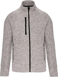 Kariban Férfi pulóver Kariban KA9106 Men'S Full Zip Heather Jacket -L, Light Grey Mélange