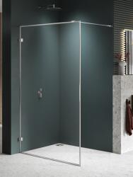 NEW TRENDY Avexa Nickel Brushed perete cabină de duș walk-in 90 cm nichel periat/sticla transparentă EXK-8650 (EXK8650)