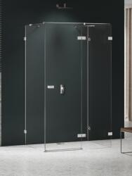 NEW TRENDY Avexa Nickel Brushed cabină de duș 110x80 cm dreptunghiular nichel periat/sticlă transparentă EXK-8613 (EXK8613)