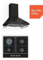 Klarstein Victoria 60 Duo Gázkészlet, Gázfőzőlap, Páraelszívó (10035271+10036448) (10035271+10036448)