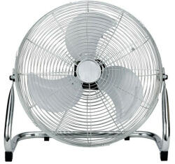 TOO Ezüst Fém Padlóventilátor - 45cm, 3 sebesség