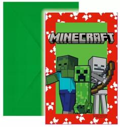 Procos Minecraft: Meghívó borítékkal - 6 db-os (95658) - jatekbolt