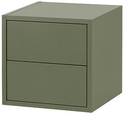 Leziter Boxie 2 fiókos fali szekrény 40x40x37 cm zöld (LBX40402FZ) - homelux