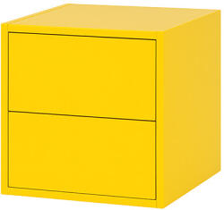 Leziter Boxie 2 fiókos fali szekrény 40x40x37 cm sárga (LBX40402FSA) - homelux