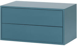 Leziter Boxie 2 fiókos fali szekrény 40x80x37 cm petrol kék (LBX40802FPK) - geminiduo