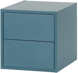 Leziter Boxie 2 fiókos fali szekrény 40x40x37 cm petrol kék (LBX40402FPK) - geminiduo