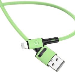 USAMS U52 adatkábel (USB - lightning, 2A, gyorstöltő, 100cm, törésgátló) VILÁGOSZÖLD Apple iPhone 14 Plus / iPhone 14 Pro / iPhone 14 (SJ434USB02) (69867-uniw) (69867-uniw)