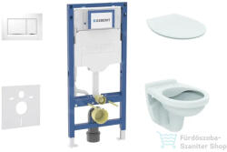 Geberit Duofix falra szerelhető WC szett, Ideal Standard Alpha WC soft close ülőkével, Geberit Sigma 30 fehér/króm nyomólappal SANI11CD3104 (SANI11CD3104)