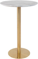 House Nordic Bolzano Bár asztal, márványhatású lap, sárgaréz hatású láb 70x105 cm (2301000) - platinashop