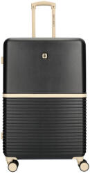 Enrico Benetti Princetown fekete-bézs 4 kerekű nagy bőrönd (Princetown-L-fekete-bezs-21000001-70)
