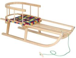 SPRINGOS Prémium bükkfa szánkó háttámlával, szövet ülőkével - 90cm (SAN004)