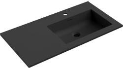 Mexen Otis, beépített mosdó 91 x 46, 5 cm, jobb oldali, matt fekete, 25189071P (25189071P)
