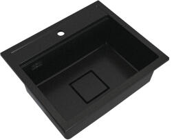 Gamma Quadro 5850, 1 rekeszes gránit mosogató 580x495x220 mm, fekete-arany, GMA-ZLE000232 (GMA-ZLE000232)
