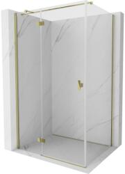 Mexen Mexen, Mexen Mist HT összecsukható zuhanykabin bal oldali 90 x 110 cm, átlátszó, arany - 8A5T-090-110-50-00-L (8A5T-090-110-50-00-L)