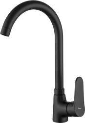 Kuchinox Atez, magas mosogató csaptelep U-alakú kifolyóval, matt fekete, LAV-BTK_768D (LAV-BTK_768D)