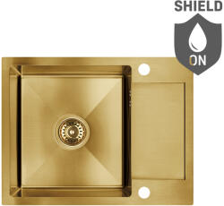 Laveo Marmara, 1 rekeszes rozsdamentes mosogató 570x440x200 mm, arany matt, LAV-SAM_G13T (LAV-SAM_G13T)