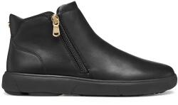 Geox bőr csizma D NEBULA 2.0 C fekete, lapos talpú, D563TA 00085 C9999 - fekete Női 37