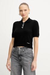 Pinko gyapjú póló - fekete L