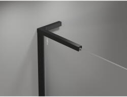 Mexen Mexen, Mexen Mist L bal oldali billenő zuhanyajtó 115 cm, fekete ráccsal - 8A4L-115-000-70-77-L (8A4L-115-000-70-77-L)