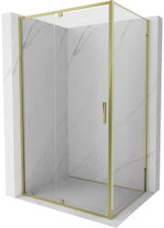 Mexen Exo, zsanéros zuhanykabin 135 x 90 cm, átlátszó üveg, arany, 819-135-090-50-00 (819-135-090-50-00)