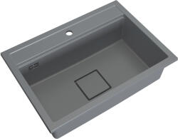 Gamma Quadro 7050, 1 rekeszes gránit mosogató 700x500x220 mm, szürke, GMA-ZLE000240 (GMA-ZLE000240)