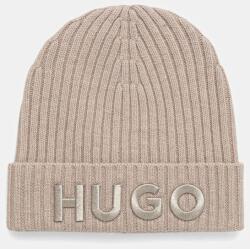 HUGO gyapjú sapka - bézs Univerzális méret - answear - 19 990 Ft