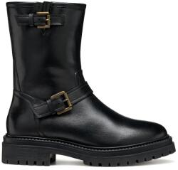 Geox bőr csizma D IRIDEA fekete, lapos talpú, D56HRD 00043 C9999 - fekete Női 38