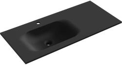 Mexen Vela, beépített mosdó 101 x 46, 5 cm, bal oldali, matt fekete, 25231071L (25231071L)