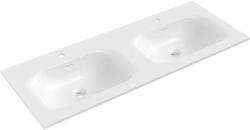 Mexen Vela, süllyesztett dupla mosogató 121 x 46, 5 cm, fényes fehér, 25231200D (25231200D)