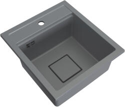 Gamma Quadro 4550, 1 rekeszes gránit mosogató 450x495x220 mm, szürke, GMA-ZLE000221 (GMA-ZLE000221)