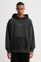 HUGO Blue pamut melegítőfelső szürke, sima, kapucnis, 50542799 - szürke M