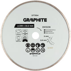 GRAPHITE Gyémánt vágókorong 230x22.2mm, vizes (57T304) - szerszamparadicsom