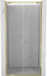 Mexen Exo, kétszárnyú zuhanyajtó 90 cm, átlátszó üveg, arany, 8182-090-000-50-00 (8182-090-000-50-00)