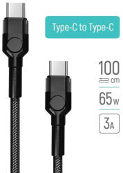 ColorWay USB-C Kábel - PD gyors töltés - 60W 3, 0A 1m fekete (CW-CBPDCC047-BK)