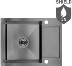 Laveo Marmara, 1 rekeszes rozsdamentes mosogató 570x440x200 mm, grafit, LAV-SAM_513T (LAV-SAM_513T)