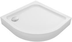 Laveo Desna, negyedkör alakú akril zuhanytálca 80x80x16 cm, fehér, LAV-JBD_686Z (LAV-JBD_686Z)