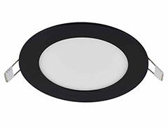 VIVALUX Süllyeszthető LED panel (120 mm - kör) 6W - természetes fehér, fekete (004734)