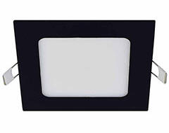 VIVALUX Süllyeszthető LED panel (120 mm - négyzet) 6W - természetes fehér, fekete (004737)