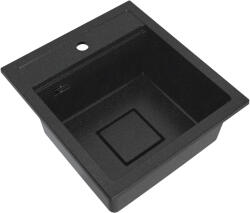 Gamma Quadro 4550, 1 rekeszes gránit mosogató 450x495x220 mm, fekete pettyes, GMA-ZLE000218 (GMA-ZLE000218)