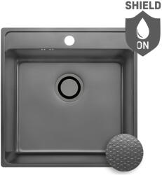Laveo Besos, 1 rekeszes rozsdamentes mosogató 480x490x210 mm, grafit, LAV-SLB_510T (LAV-SLB_510T)