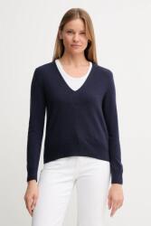 Benetton gyapjú pulóver könnyű, sötétkék, 1002D401Y - sötétkék XL