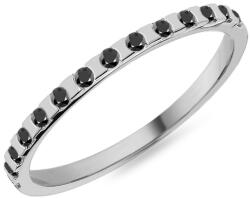  Női karikagyűrű fekete gyémántokkal 1, 5 mm, fehérarany IZKR024A-F-B