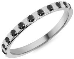  Női karikagyűrű fekete gyémántokkal 1, 9 mm, fehérarany IZKR026A-F-B