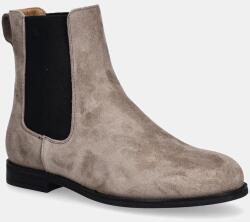 BOSS magasszárú cipő velúrból Lycia barna, lapos talpú, 50548594 - barna Női 41