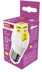 EMOS LED izzó Classic Mini Globe / E27 / 2, 5W (32W) / 350lm / Meleg fehér ZQ6D11 (EMOS-ZQ6D11)